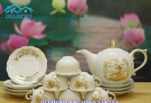Bộ ấm trà gốm Bát Tràng quà tặng sinh nhật nhắn gửi yêu thương với bậc trưởng bối 